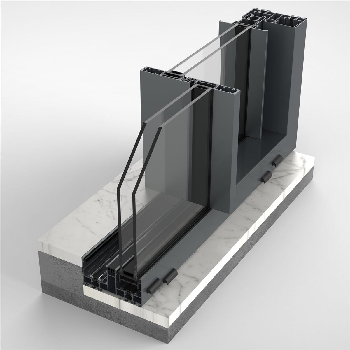 Aluminum works Dubai sliding system installation