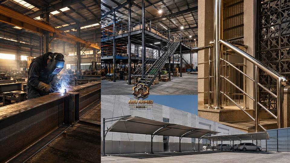 Steel fabrication and aluminium works workshop in UAQ, UAE