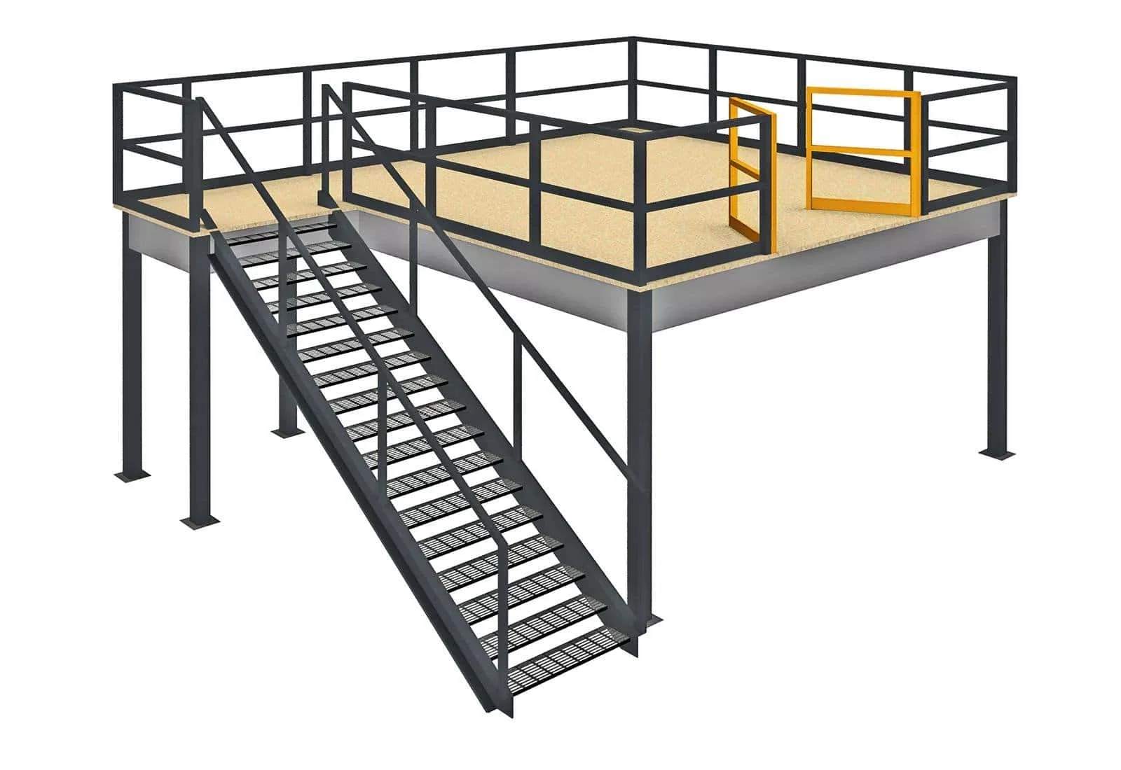 Mezzanine floor design type 2 for industrial warehouse in UAE